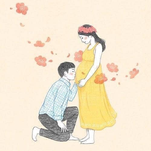 Thương ck! 
Lúc nào cũng phải để ck bận tâm!
Chưa lo được cho bản thân tốt !
Thương ck! Yêu con!