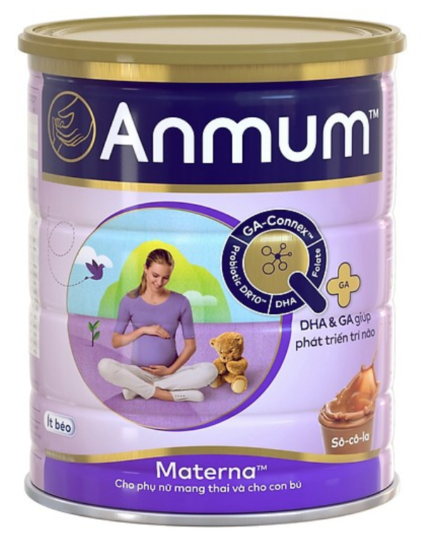 Sữa Bột Dành Cho Mẹ Bầu Anmum Materna Hương Chocolate (400g) dành cho các mẹ chuẩn bị mang thai hoặc đang mong ngóng từng ngày để đón con yêu. Sản phẩm giúp cung cấp cho cơ thể mẹ những dưỡng chất cần thiết để duy trì sức khỏe và nuôi dưỡng thai nhi. Ngoài việc hỗ trợ tiêu hóa phát triển, sữa còn giúp não bộ thai nhi phát triển mạnh nhờ vào lượng acid folic đáng kể. Sữa mang hương vị chocolate thơm ngon giúp mẹ dễ uống hơn.