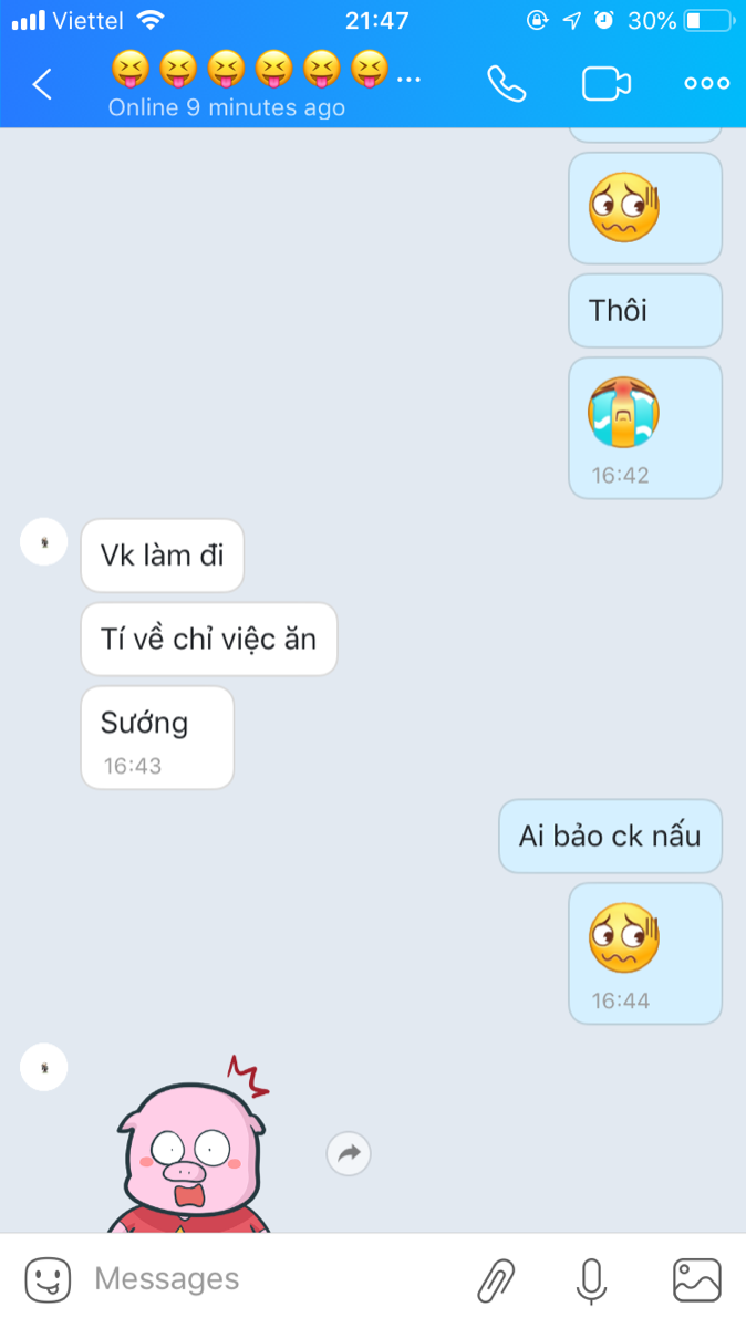 Ck e các bác ạ!
Nhiều khi cứ ẩm ương, lúc thì bắt vk làm cái này cái kia! Lúc thì lại rất ra gì!
Nấu ăn xong laii tự đi rửa bát!
Kiểu rửng mỡ! 🤣🤣