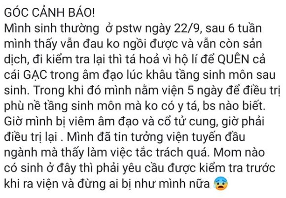 Các mẹ sinh ở pstw thấy ổn ko ạ?
